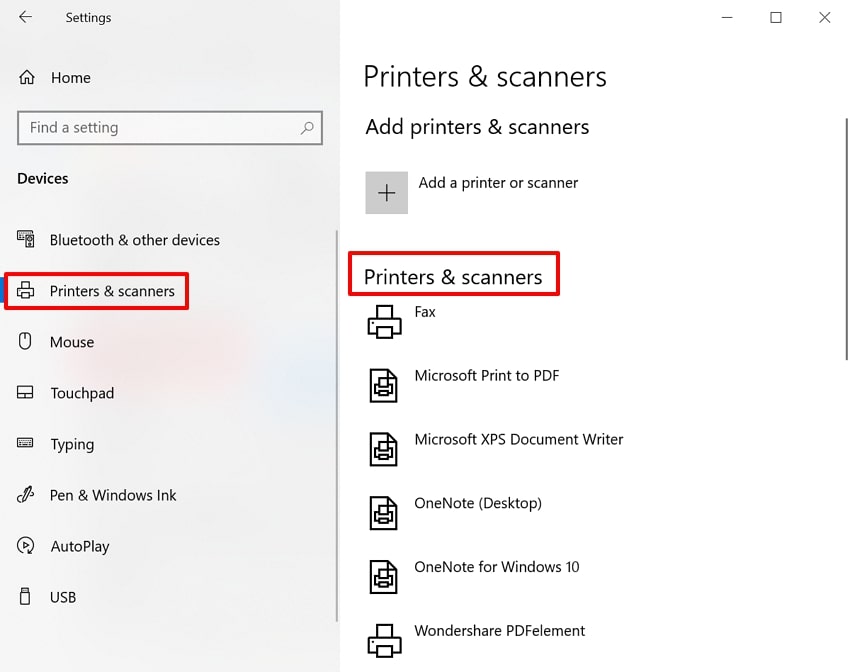 choose printers and scanners